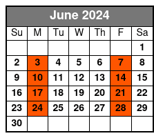 St. Augustine Day Trip junio Schedule