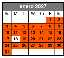 Kayaking enero Schedule