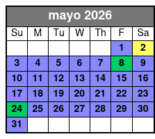 Clear Kayak Tours mayo Schedule