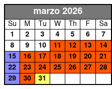 1 Hour Airboat Tour March Schedule