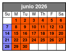 1 Hour Airboat Tour June Schedule