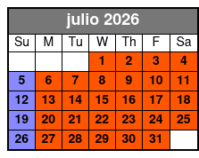 1 Hour Airboat Tour July Schedule