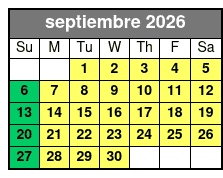 1 Hour Airboat Tour September Schedule