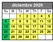1 Hour Airboat Tour diciembre Schedule
