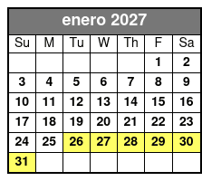 1 Hour Airboat Tour enero Schedule
