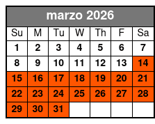 2-Hour Paddleboard or Kayak Rental in Orlando marzo Schedule