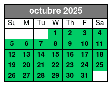 Urban Paddle in Paradise octubre Schedule