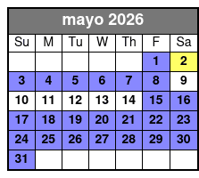 Urban Paddle in Paradise May Schedule