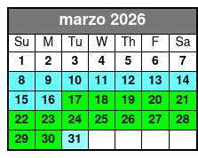 Winter Park Sunset Tour marzo Schedule