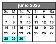 Winter Park Sunset Tour junio Schedule