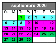 Winter Park Sunset Tour septiembre Schedule