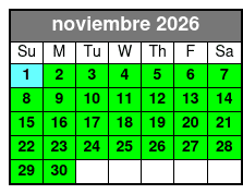 Winter Park Sunset Tour November Schedule