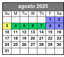 The Asylum Escape Room agosto Schedule