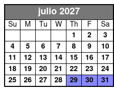 Gator Tour julio Schedule