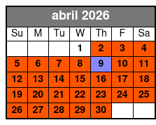 Dolphin Island Hop Tour abril Schedule