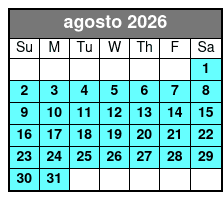 Dolphin Island Hop Tour agosto Schedule