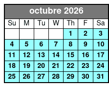 Dolphin Island Hop Tour octubre Schedule