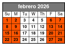Orlando Paintball Experience febrero Schedule