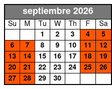 Orlando Paintball Experience septiembre Schedule