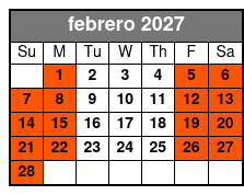 Orlando Paintball Experience febrero Schedule