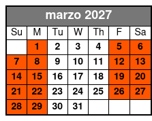 Orlando Paintball Experience marzo Schedule