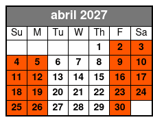 Orlando Paintball Experience abril Schedule