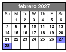 Paddle with Bunny and Pups febrero Schedule