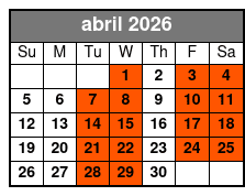 Polynesian Fire Luau in Orlando, Fl abril Schedule