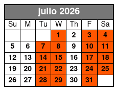 Polynesian Fire Luau in Orlando, Fl julio Schedule