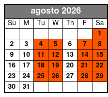 Polynesian Fire Luau in Orlando, Fl agosto Schedule