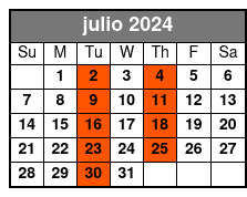 Manatee Swim Half Day julio Schedule