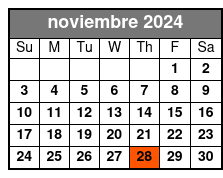 Manatee Swim Half Day noviembre Schedule