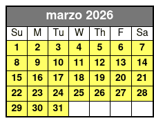 Manatee Season - Kayaking Tour marzo Schedule