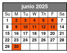 Orlando Sailing Experience junio Schedule