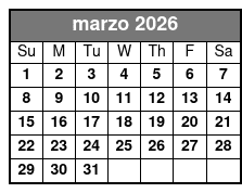 1 Half Day Waterski, Wakeboard Or Wakesurf Lesson, 2 Individual Lessons marzo Schedule