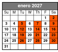Adult W/Non-Alcoholic Drinks enero Schedule