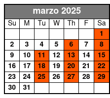 Child (3-12) marzo Schedule