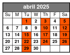 Child (3-12) abril Schedule