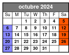 Adult (non-Alcoholic) octubre Schedule