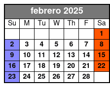 Adult (non-Alcoholic) febrero Schedule
