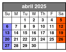 Adult (non-Alcoholic) abril Schedule