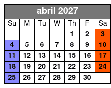 Adult (non-Alcoholic) abril Schedule