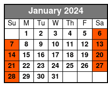 Winter Haven Guided Brunch Tour enero Schedule
