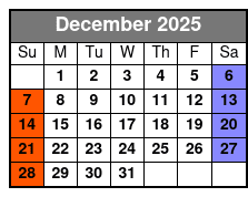 Winter Haven Guided Brunch Tour diciembre Schedule