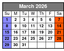 Winter Haven Guided Brunch Tour marzo Schedule