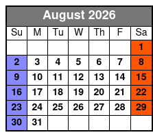 Winter Haven Guided Brunch Tour agosto Schedule