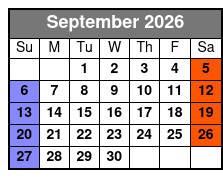 Winter Haven Guided Brunch Tour septiembre Schedule