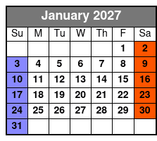 Winter Haven Guided Brunch Tour enero Schedule
