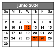 Private 2-Hour Sunset Sailing junio Schedule
