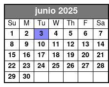 Private 2-Hour Sunset Sailing junio Schedule